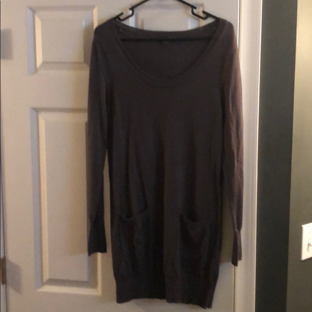 Dark gray sweater tunic